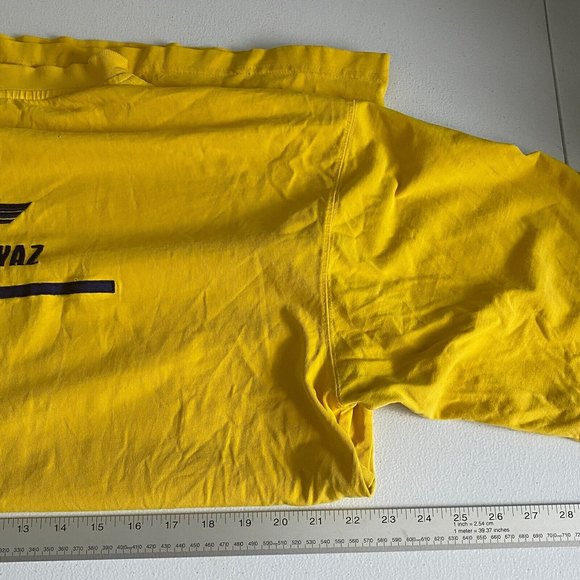 PURE PLAYAZ Mens Yellow New York T Shirt Short Sleeve Size L Y2K VTG Streetwear - Picture 10 of 11